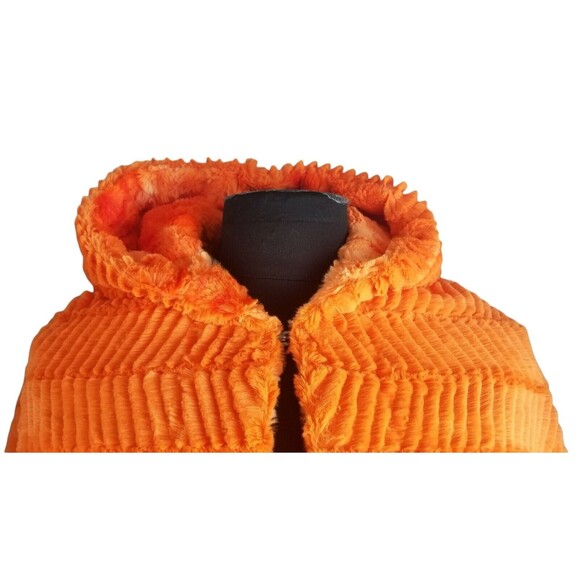 NWT Sew Sweet Minky Designs RARE Reversible Hooded Shawl Wrap Poncho Hoodie Coat - Picture 4 of 10